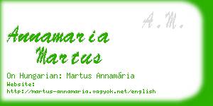 annamaria martus business card
